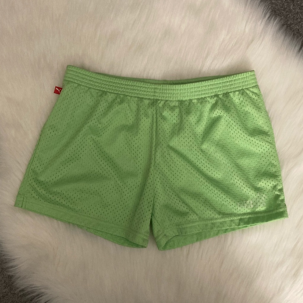 Puma Neon Green Mesh Shorts